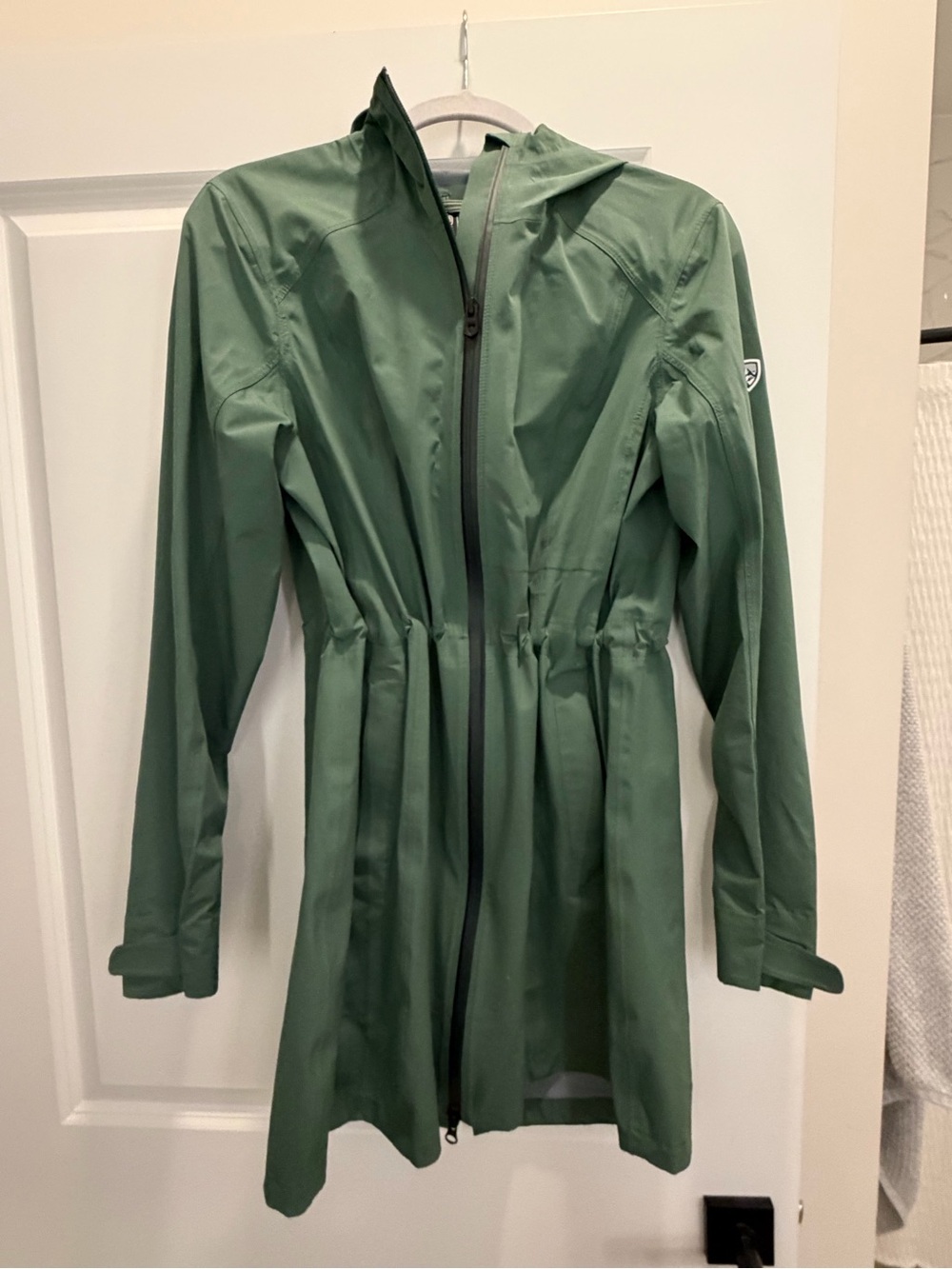 Kuhl Green Hooded Trench Raincoat